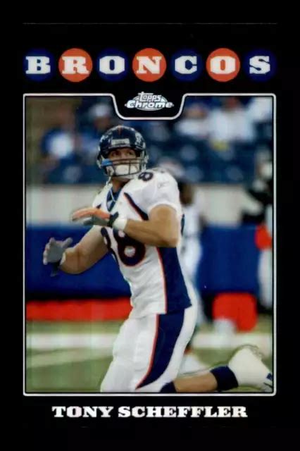 Tony scheffler - Tony Scheffler (born February 15, 1983) is an American football tight end for the Detroit Lions of the National Football League. He was drafted by the Denver Broncos in the second round of the ... 